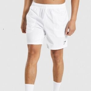 Gymshark‎ Men's 2XL Arrival 7" Active Fit Shorts CG2 Silhouette White Solid NEW